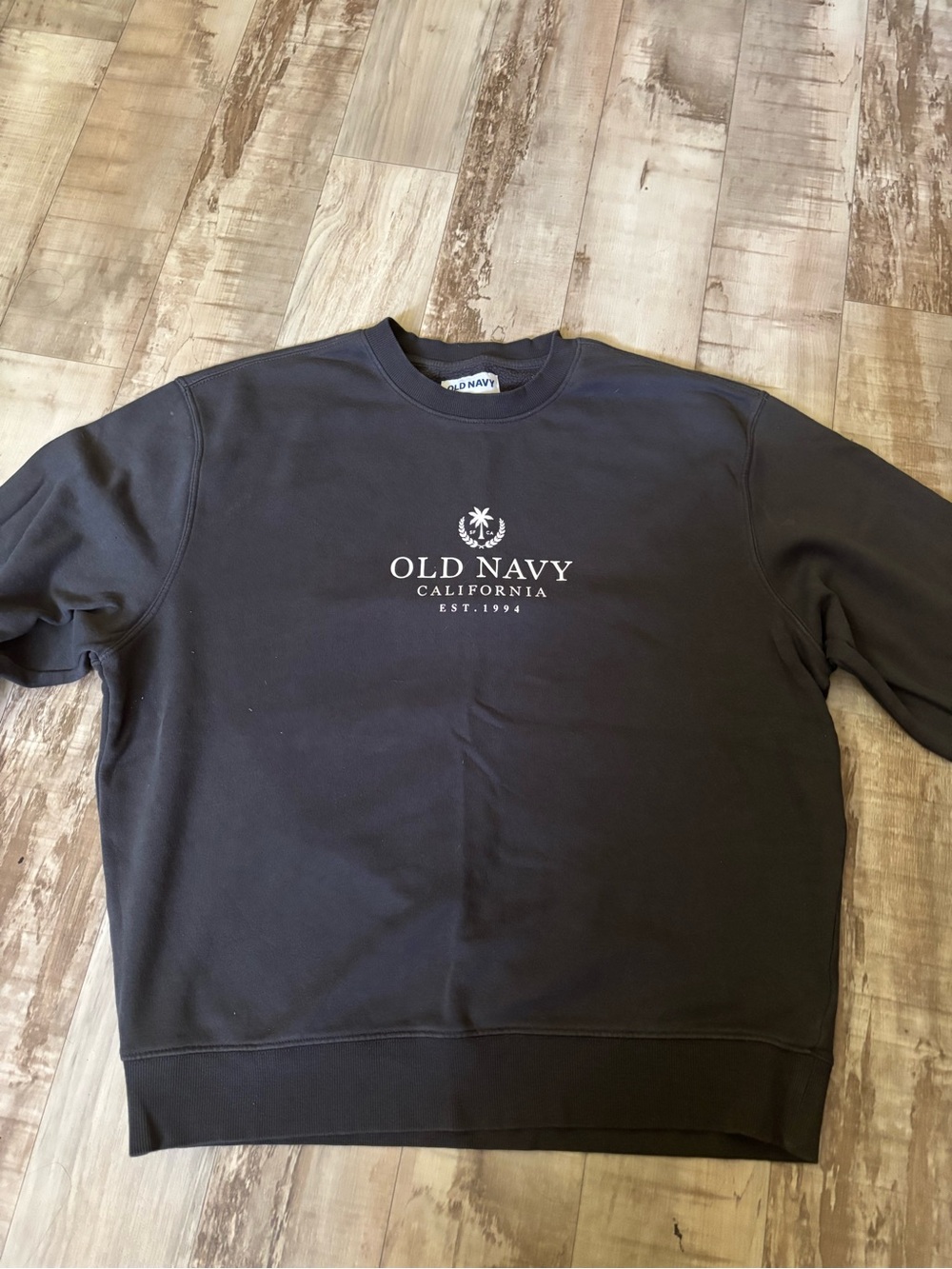 Old Navy Woman’s Black Logo Crewneck Sweater